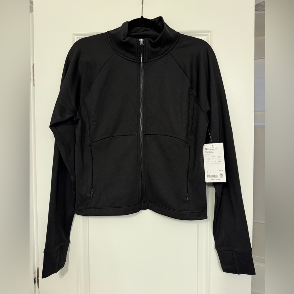 Athleta, unstoppable cropped, full, zip ladies jacket - Picture 2 of 7